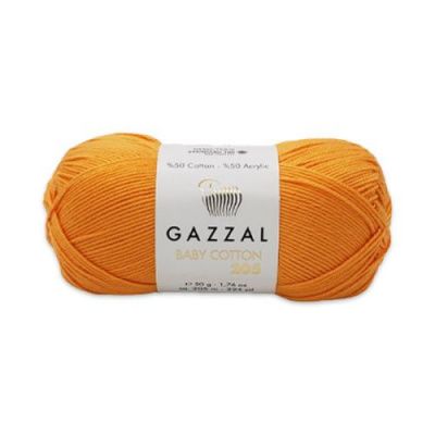 Пряжа Gazzal Baby Cotton 205 (521); Состав: 50% Хлопок, 50% Акрил; 50 гр/205 м